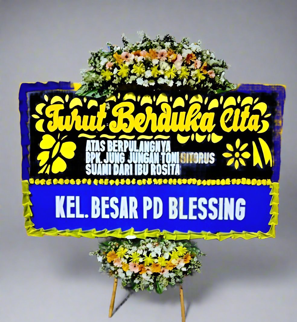 Bunga Papan Duka Cita Blessed Memory